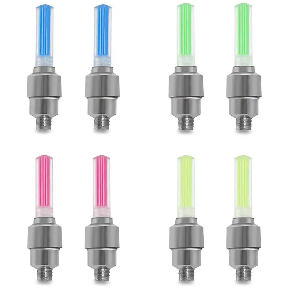 1 пара велосипедные ходовые огни клапана горного велосипеда светящиеся колеса