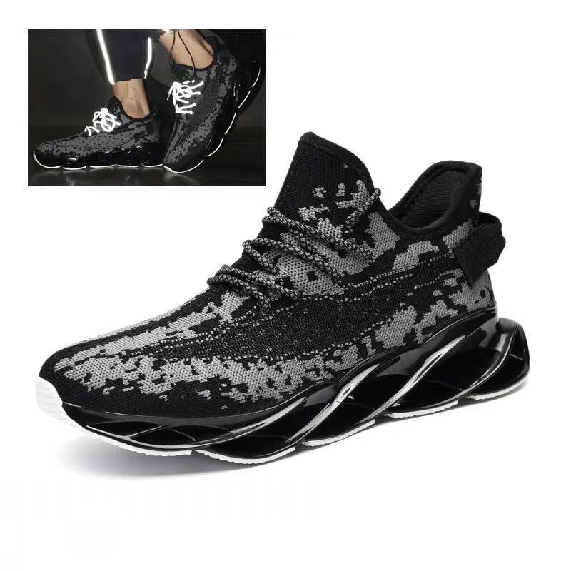 Светоотражающие кроссовки для бега амортизирующие мужчин дышащая спортивная