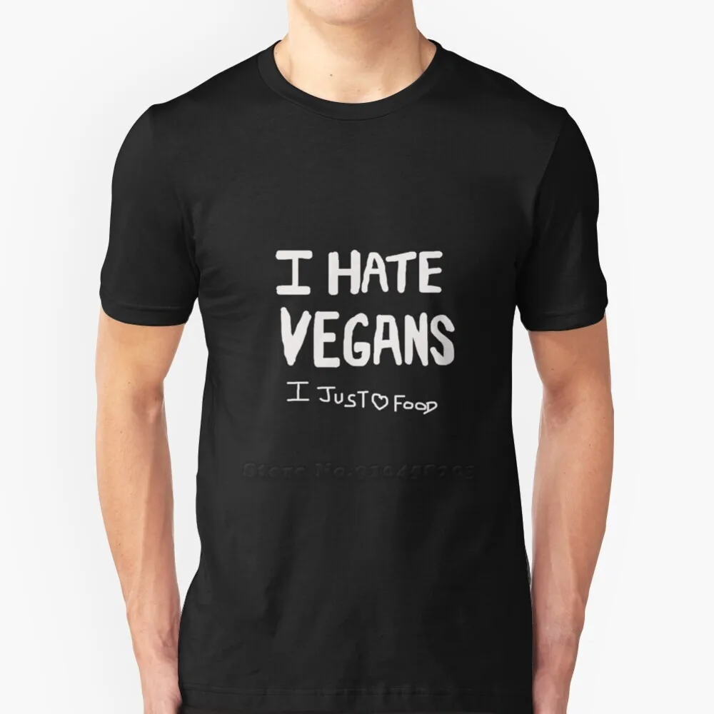 I Hate Vegans новая трендовая футболка мужская летняя Высококачественная хлопковая