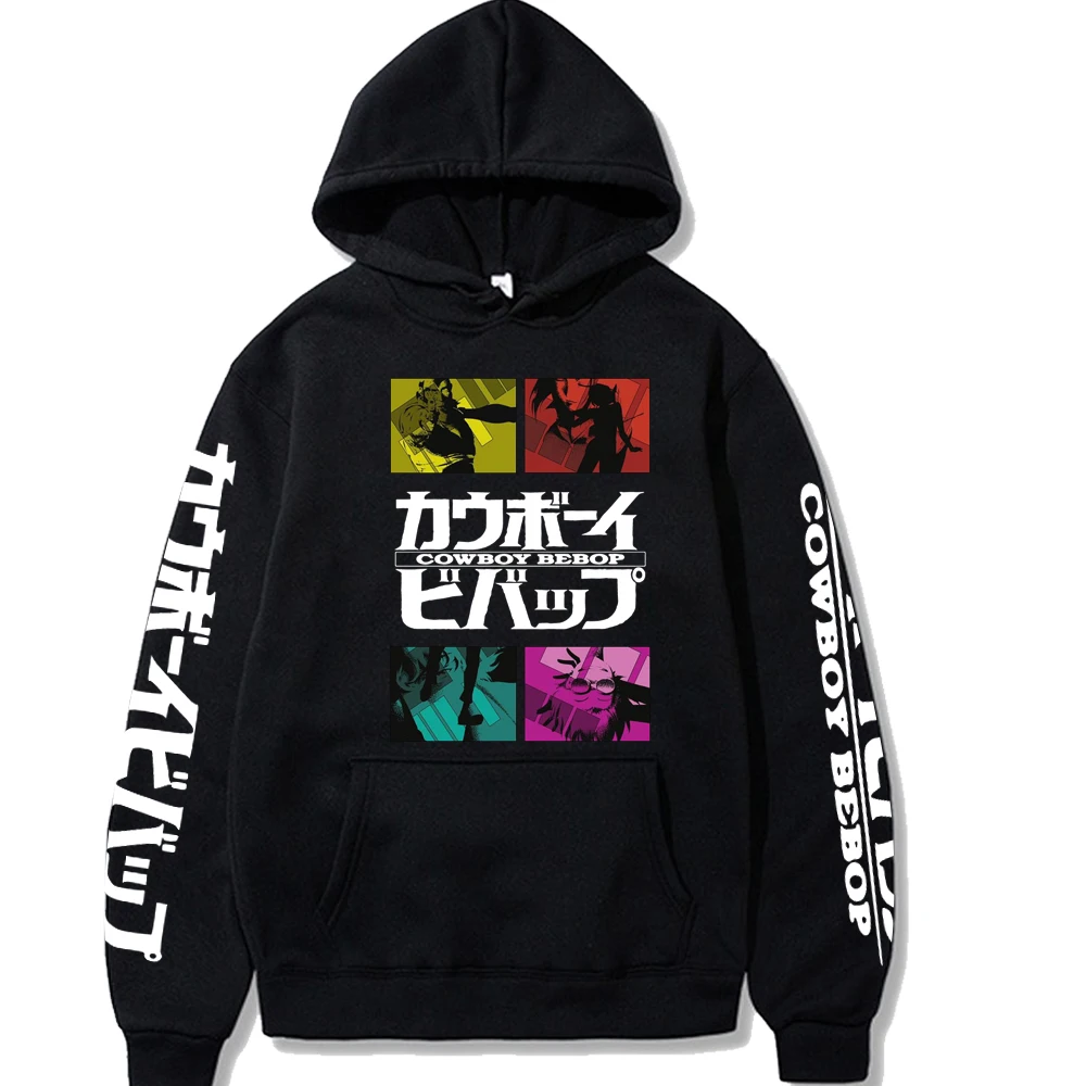 

Fashion Unisex Long Sleeves Loose Hoodies Men Women Anime Cowboy Bebop Hoodie Pullovers