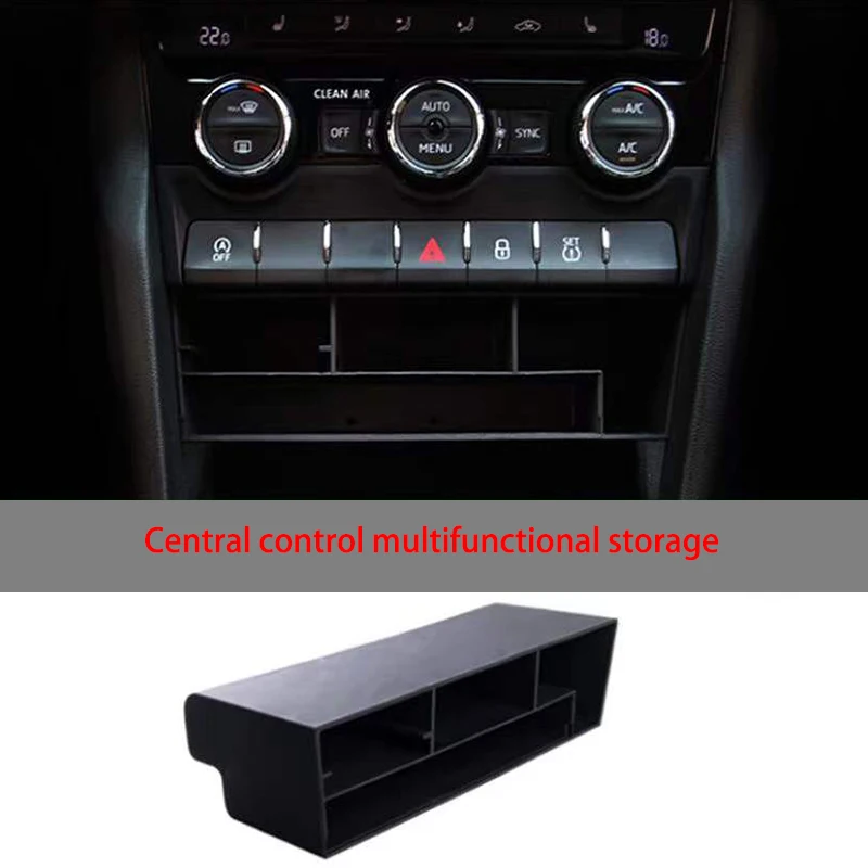 New 2017-2020 Skoda Kodiaq GT Car Armrest Water Cup Storage Box Central Passenger Seat Glove Box