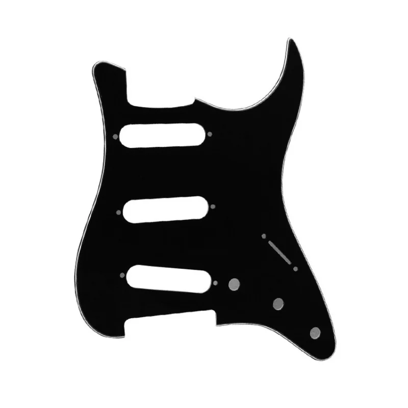 

No Mounting Hole Black 3 Ply Guitar Pickguard DIY Strat SSS Scratch Plate for FD Strat Style Guitar Accessories Dropshipping