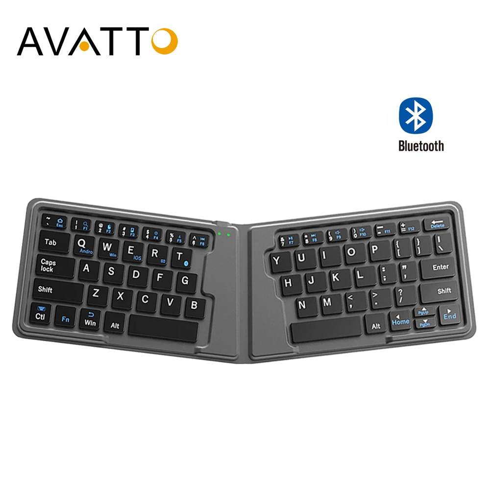 [AVATTO] Портативная Беспроводная складная клавиатура из мягкой кожи с Bluetooth для