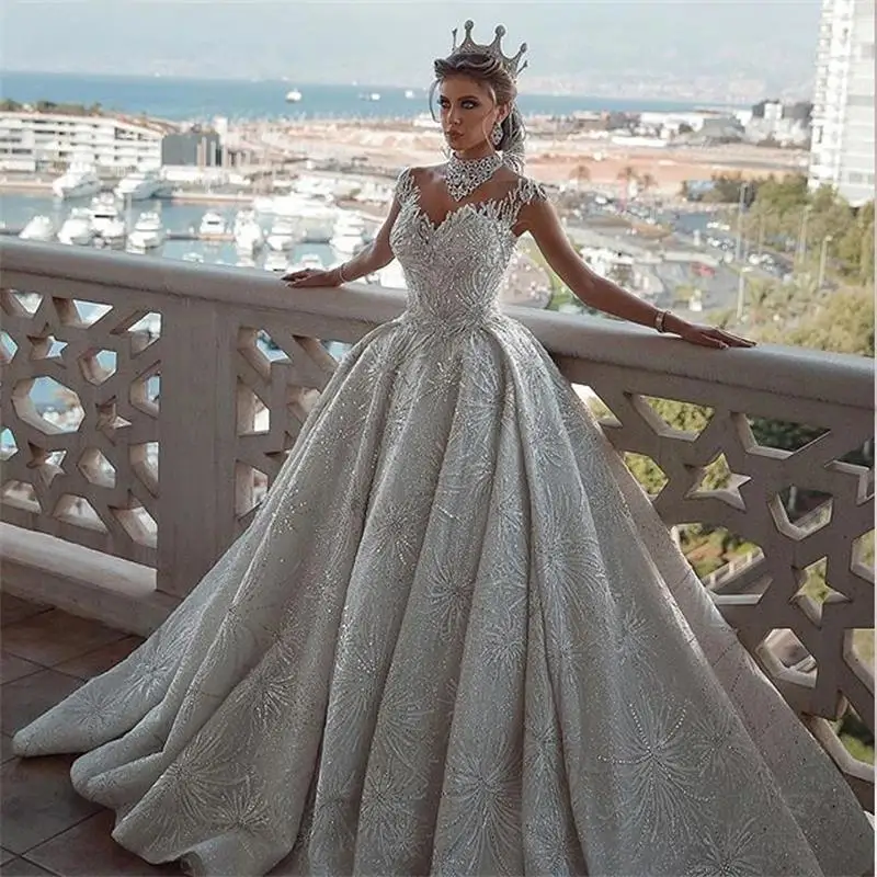 Vestidos De Novia горячее длинное свадебное платье с бисером Свадебные платья горный