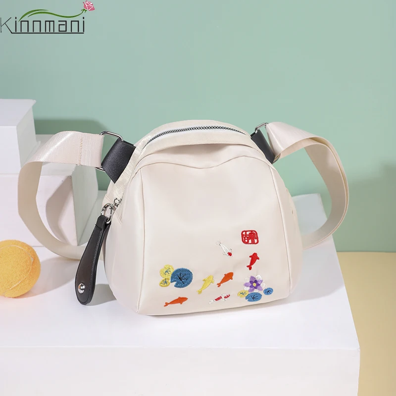 

Женские сумки на плечо из ткани «Оксфорд» высокого качества, простая сумка через плечо, новинка 2021, роскошные дизайнерские сумки с вышивкой