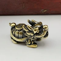 pure copper edc beads brass retro dragon turtle knife pendant diy accessories pendant umbrella rope bead bracelet beads f