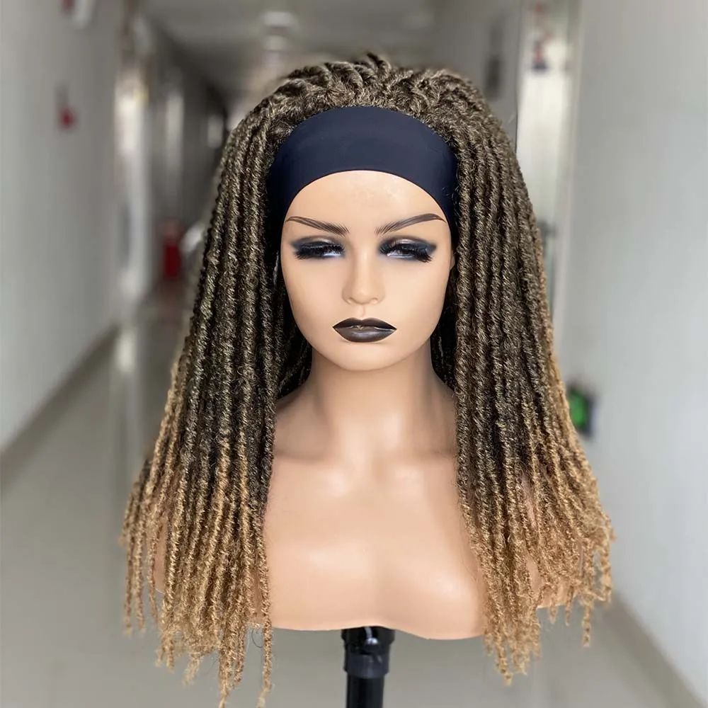 Cosplay Headband Dreadlock Synthetic soft faux locs Wigs Braiding Crochet Twist Hair Wigs For Black Women/Men