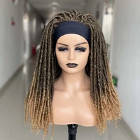 cosplay headband dreadlock synthetic soft faux locs wigs braiding crochet twist hair wigs for black womenmen