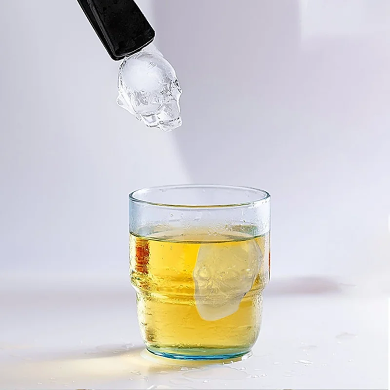 Creative silicone skull ice box DIY Ice Tray kitchen tools bar storage accessories 3D Skull Flexible Silicone Cube Mold | Дом и сад