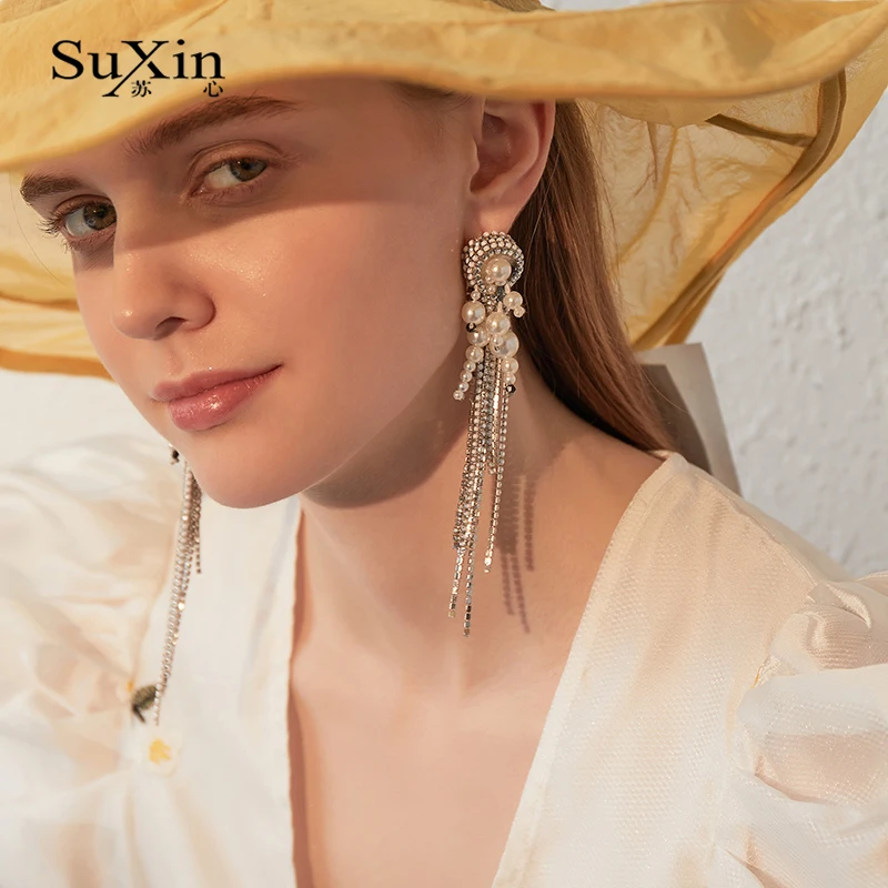 Серьги SuXin новинка 2020 простые темпераментные серьги с кисточками в виде попугая