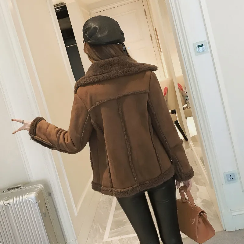 Новинка 2020 модное пальто из овечьей шерсти женская зимняя короткая