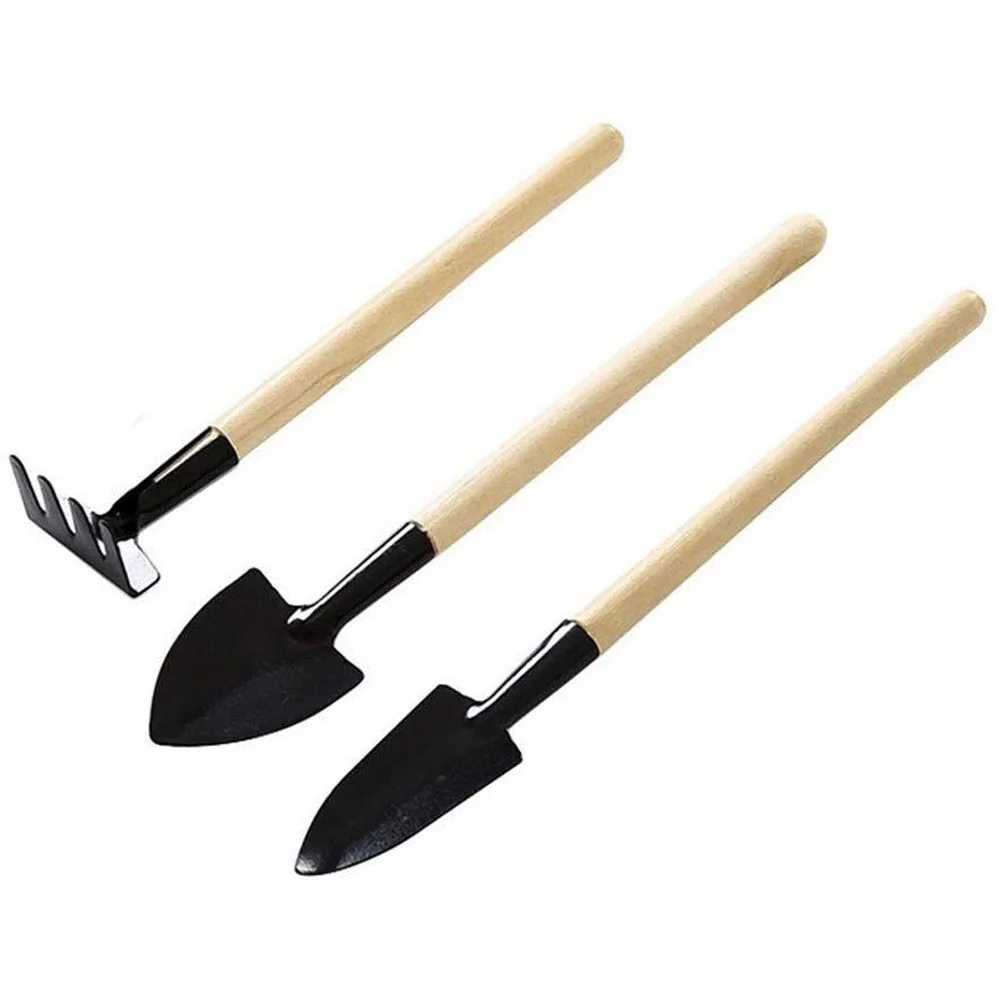Мини лопата садовый набор инструментов для растений с деревянной ручкой садовые