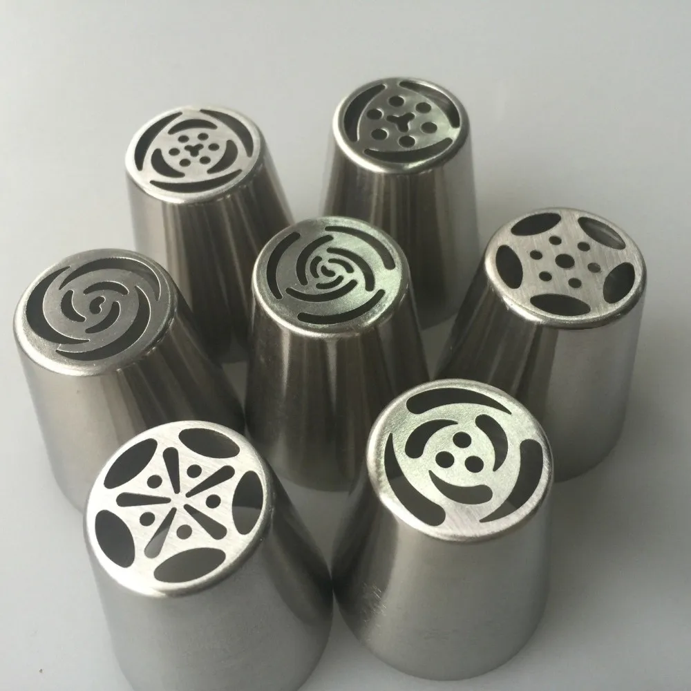 7 шт./Лот насадки для украшения торта из нержавеющей стали|Принадлежности