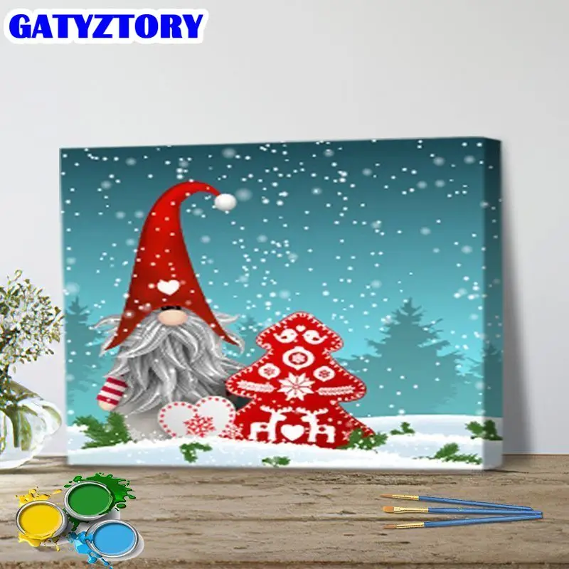 

Картина по номерам на холсте Санта Клаус, 60x75 см