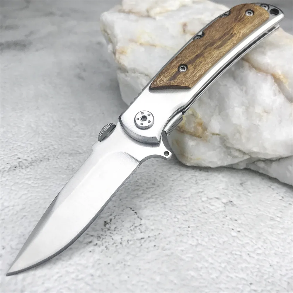 

BN 338 Складной нож 440C Лезвие Белый тень деревянная ручка тактический портативный нож для кемпинга охоты выживания нож EDC Многофункциональный...