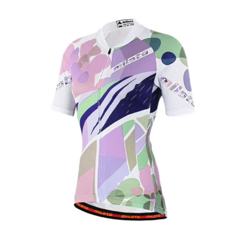 

Women's Rainbow Cycling Jersey Short Sleeve Tops Pro Team Bicycle Clothing Maillot Bike Apparel Sportswear Quick Dry Shirt