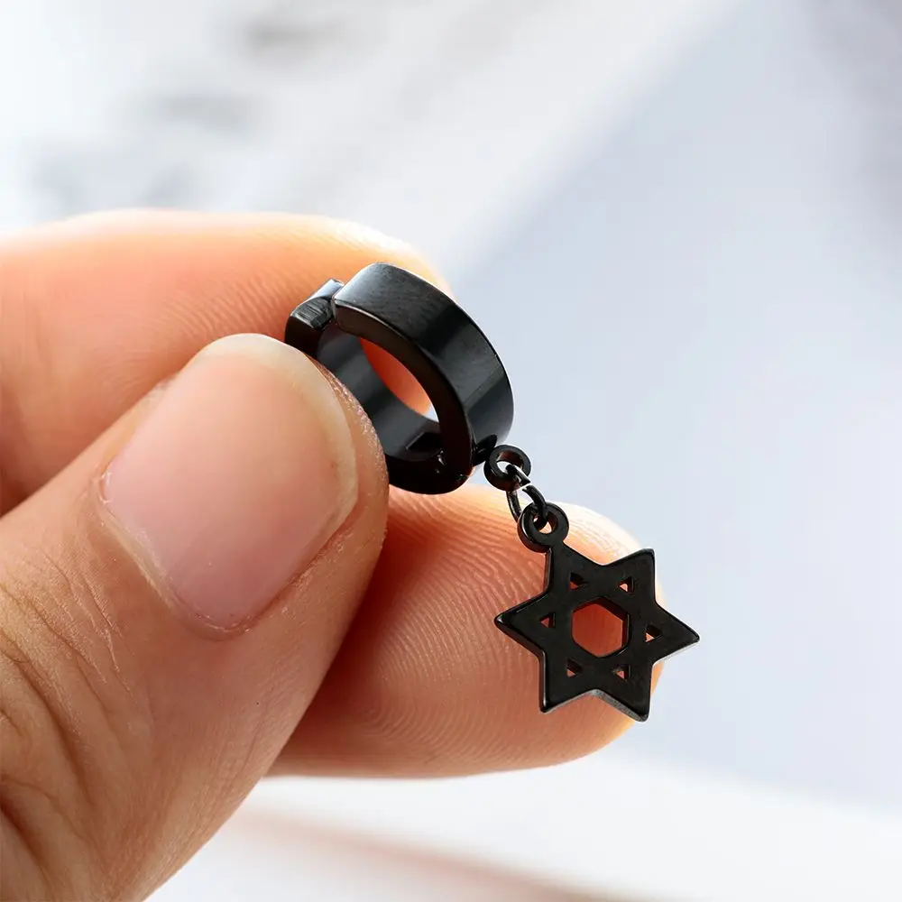 1 шт. мужские и женские серьги-кольца из нержавеющей стали |