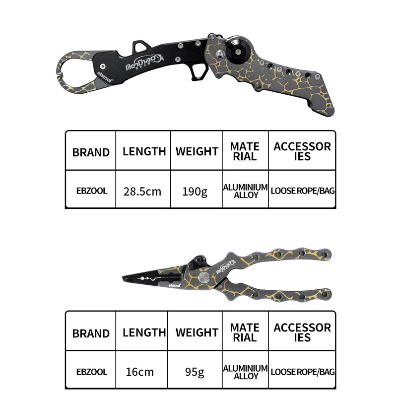 Portable Fish Grip Grabber Keeper Folding Lip Holder Pliers Multifunctional Fishing Line Cutter Clamp Tackle Hook Remover | Спорт и