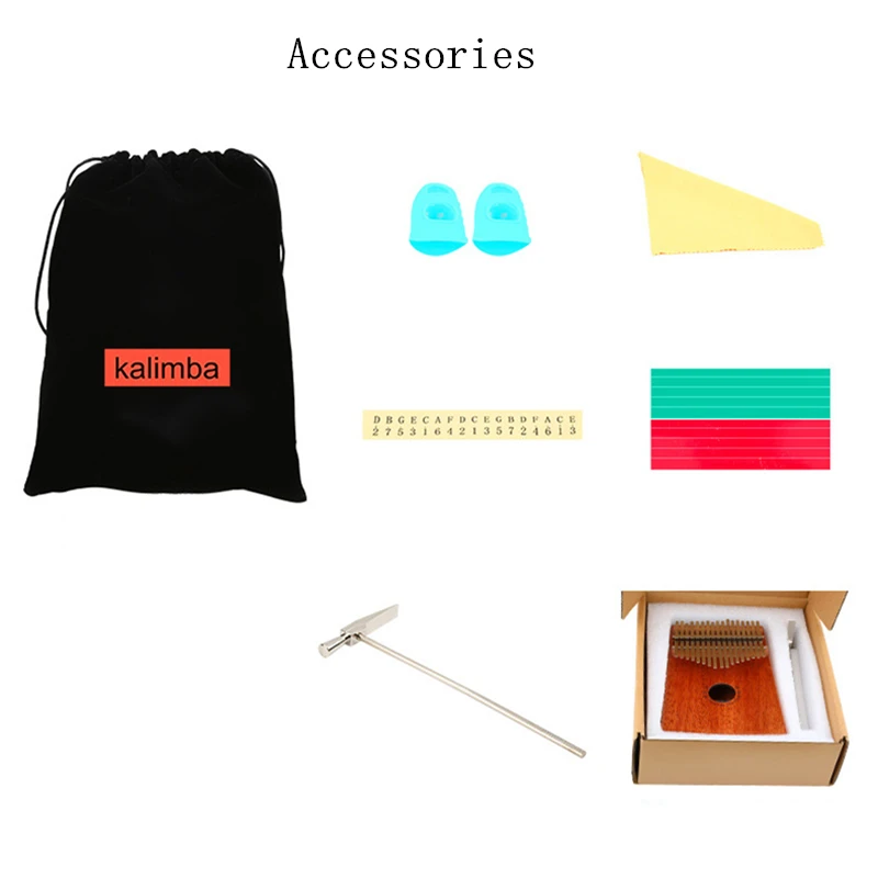 17 клавиш калимба Африканский палец фортепиано перкуссия натуральная клавиатура