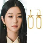 2020 новые трендовые серьги-подвески со Yea Ji в Корейском стиле, металлические драмы, в стиле ретро, серьги с французским замком для женщин и девушек, ювелирные изделия