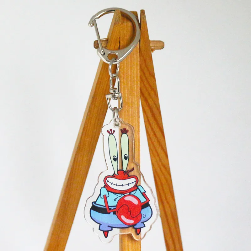 7 видов стилей персонажи мультфильма Губка Боб акриловая цепочка для ключей