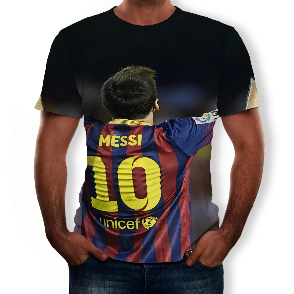 

New 3D printing ink painting fashion personality design men's T-shirt casual street men's beige jersey men's universal size