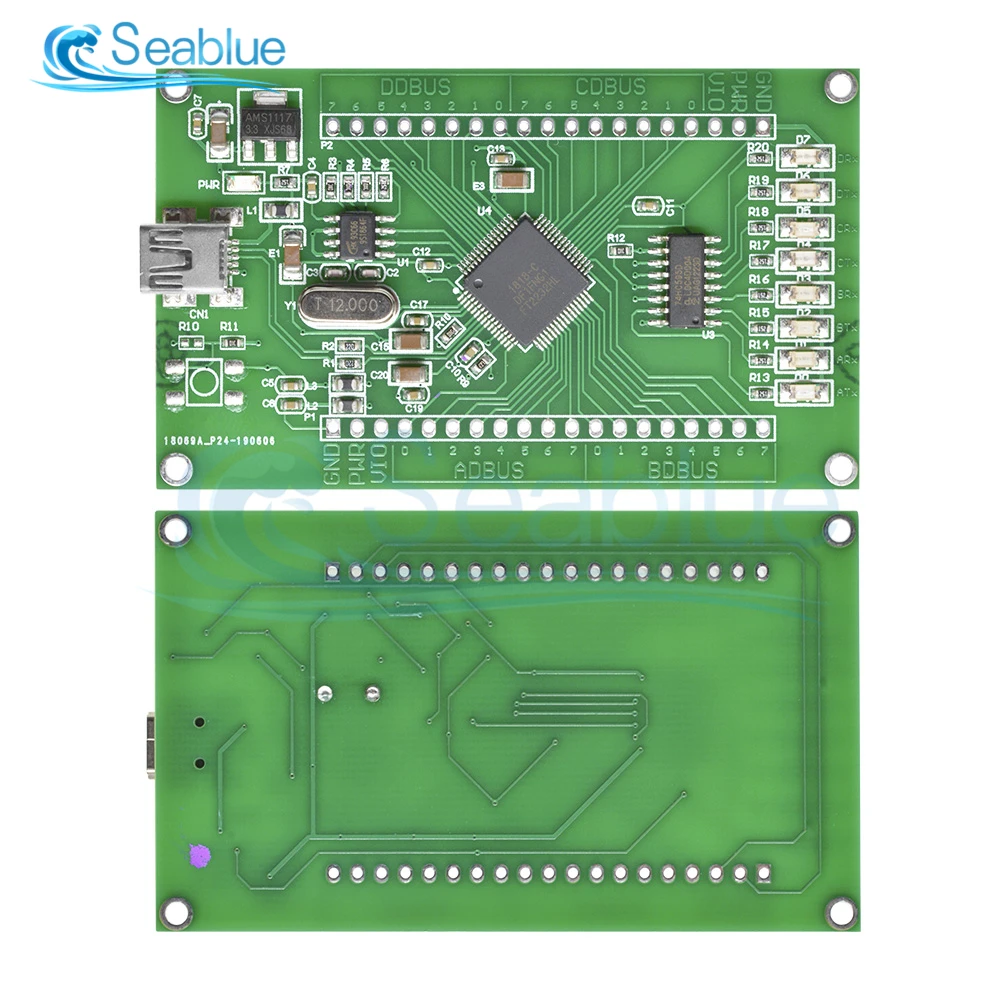 Макетная плата FT2232HL обучающая FT2232H Mini макетная высокоскоростной USB 2 0-SPI двойной