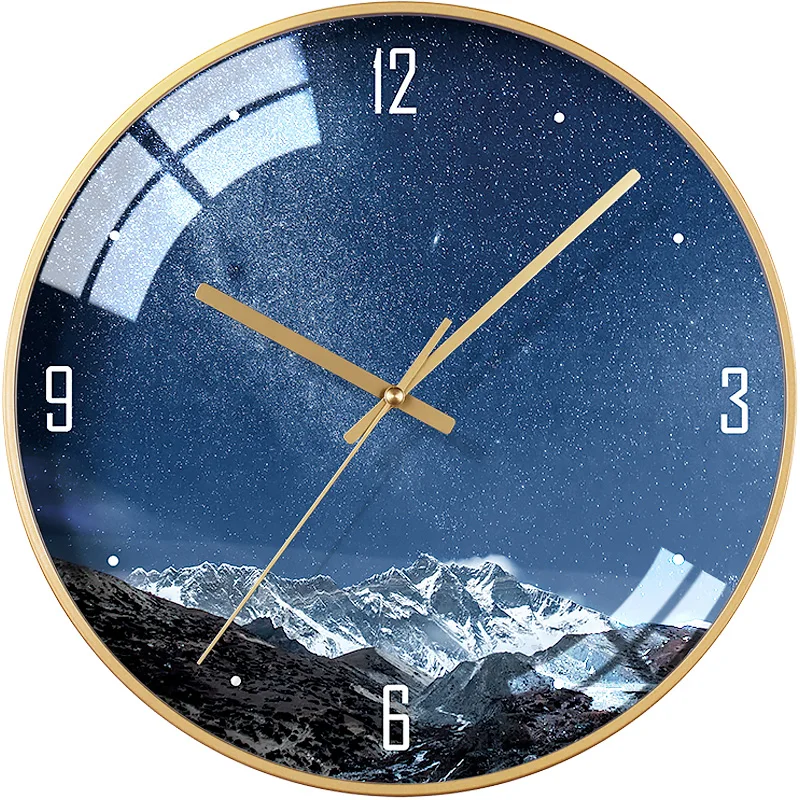 Large Mute Wall Clock Nordic Living Room Mechanism Watch Relojes Madera Pared Home Decoration Modern Design DD55WC | Дом и сад