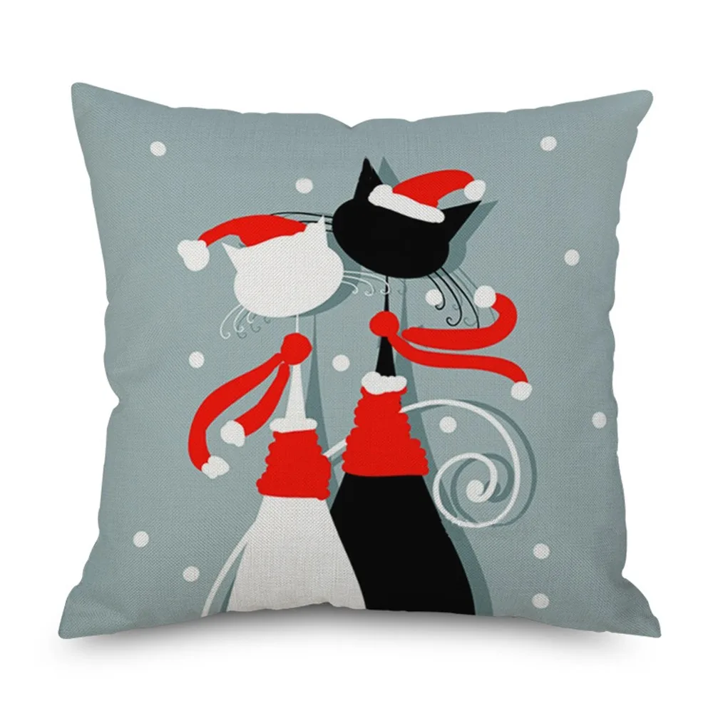Новогодние рождественские украшения для дома подушка на диван кровать Чехол
