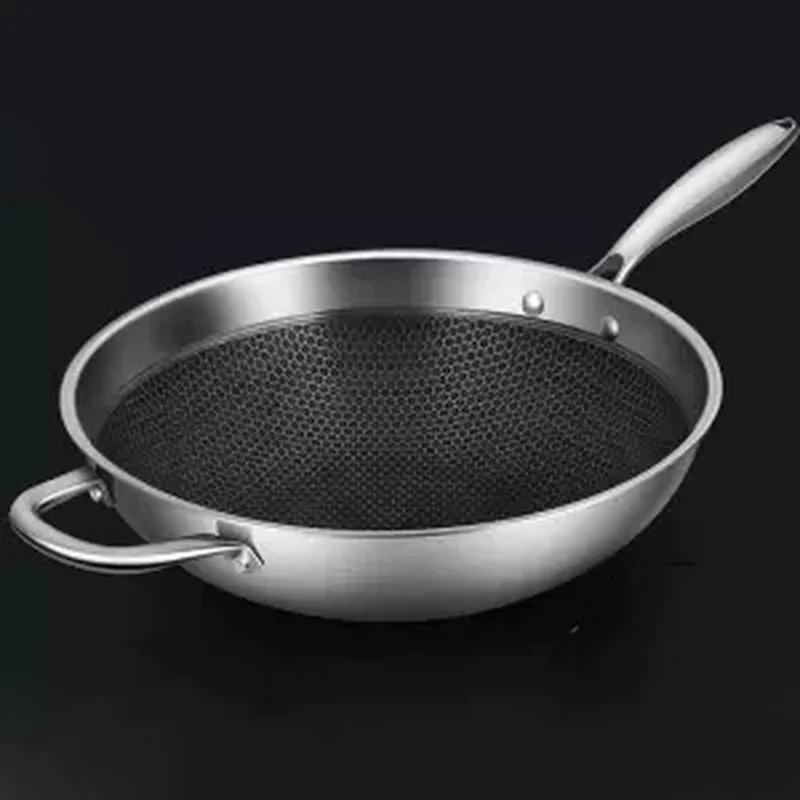 Кастрюля из нержавеющей стали с антипригарным покрытием без масляного дыма