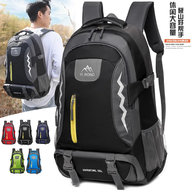 

Уличная сумка для альпинизма большой емкости, рюкзак для путешествий, мужской багажный рюкзак, дорожная сумка для верховой езды, спортивная...