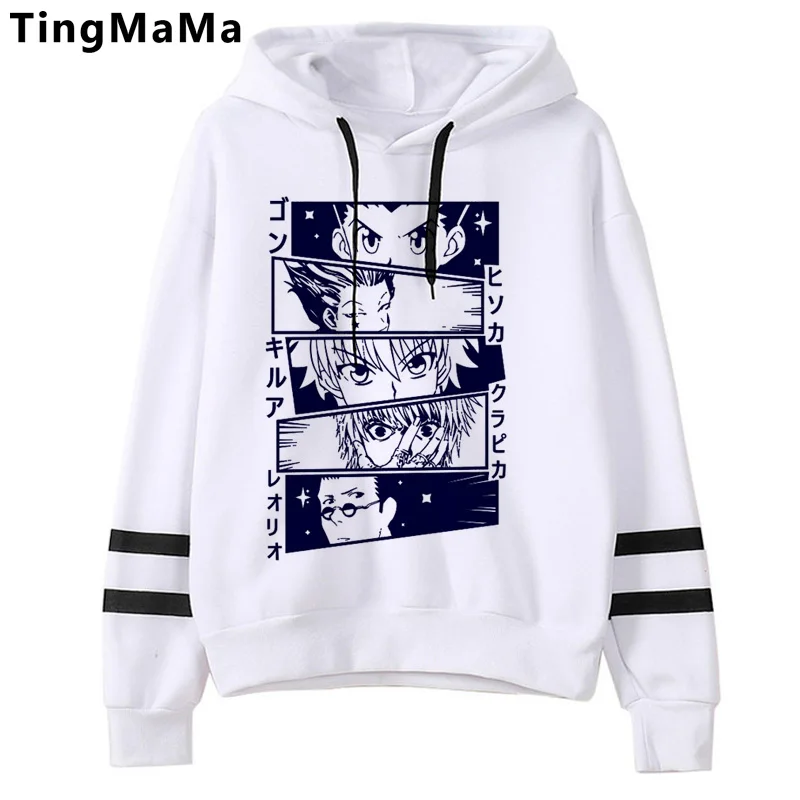 

Hot Japanese Anime Hunter X Hunter Hoodies Women Hisoka Graphic Cartoon Winter Warm Sweatshirt Killua Streetwear Hoody Female