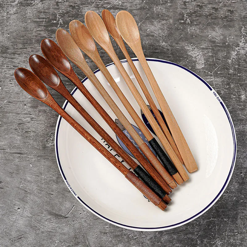 Новые чайные кофейные ложки для помешивания креативная деревянная ложка
