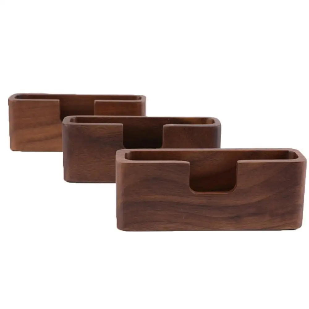 Wooden Business Card Holder Storage Case Box Office Name Display Stand Simple Solid Wood Creative Notes Folde | Канцтовары для
