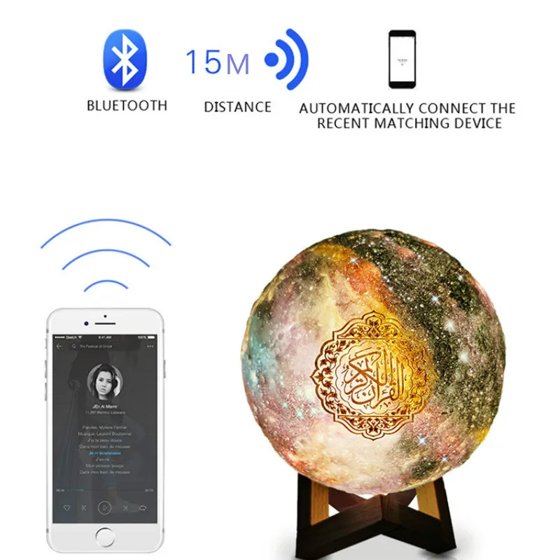 2020 звездное небо 3D коранская колонка лунная лампа украшения на Рамадан