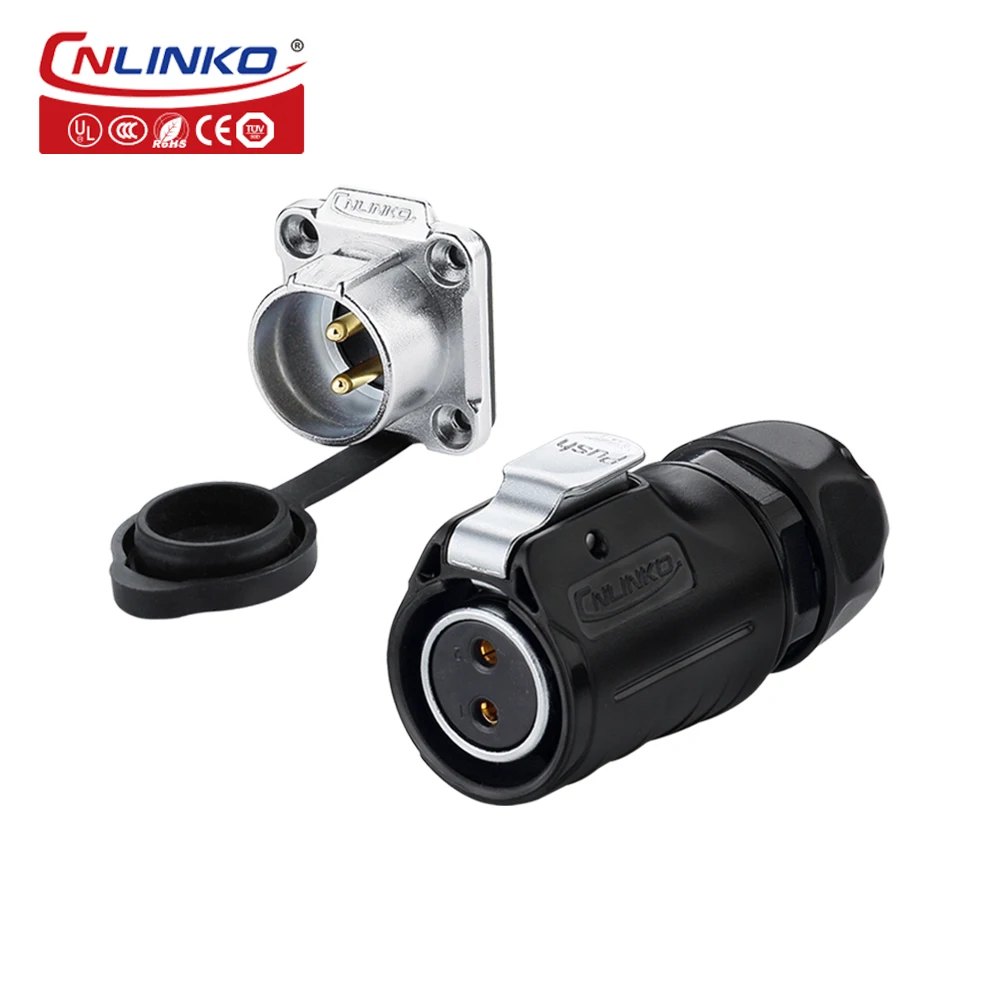 

Cnlinko Lp20 Series 2 Pin Male Connector Female Panel Mounting Waterproof Connector 220V 2 Pin Connector Waterproof