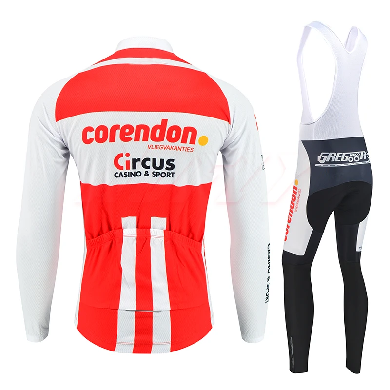 Весна 2020 Pro TEAM Corendon с длинным рукавом для велоспорта Джерси велосипедные штаны