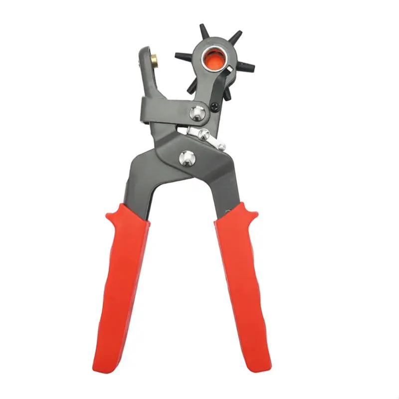 

6 Sizes Round Hole Punch Rotary Leather Plier Puncher Maker Tool for Waist Belt 85DA