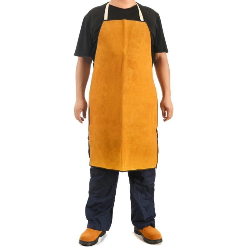 

Carpenter Blacksmith Yellow Color Working Apron Cowhide Wear Resistant
