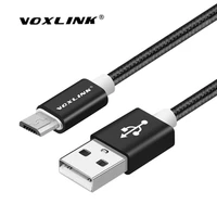 voxlink micro usb cable nylon braided 1m2m3m data sync usb charger cable for samsung htc lg huawei xiaomi android phone cables