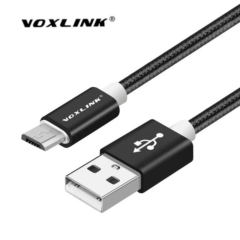 Кабель Micro USB VOXLINK в нейлоновой оплетке 1 м 2 3 usb кабель для синхронизации данных и