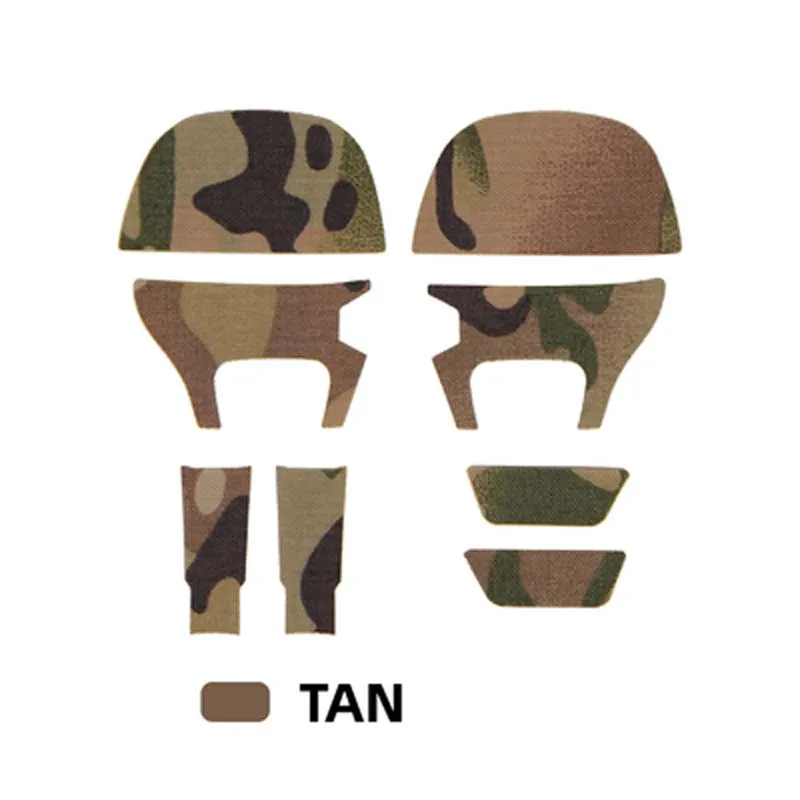 Tactical AMP Communication Headset Stickers Set Waterproof Skin Decorative Camouflage Protection Stickers