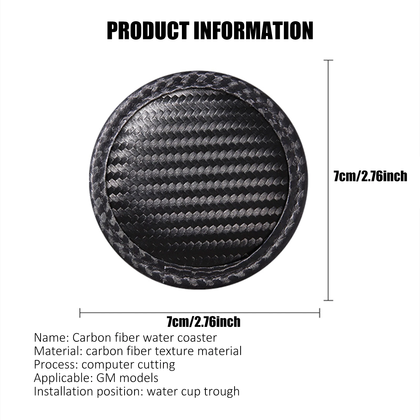 

2 Pcs Car Non-slip Coaster Automobile Cup Bottle Holder Anti-slip Pad Auto Water Cup Insulation Mat Vehicle Interior Decoration