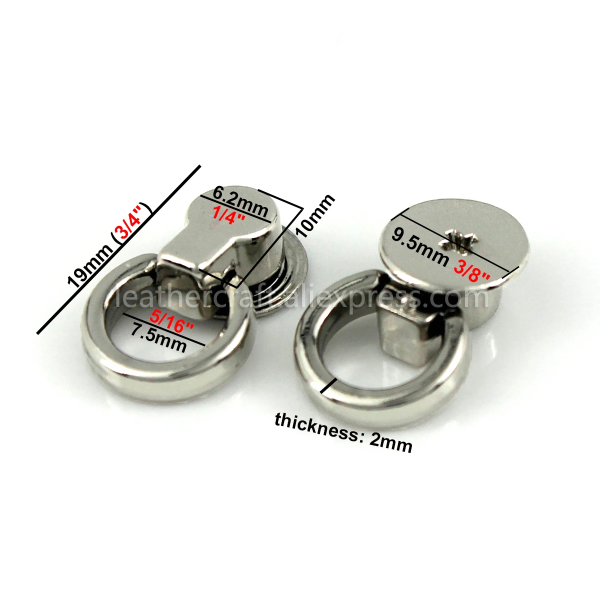 10pcs Metal Bag Side Tiny Anchor Gusset Hanger Clamps Edge Link Hardware with O Rings for Purse | Дом и сад