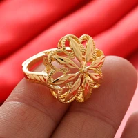 ethiopia 7 9 size gold color ring for women african jewelry ethiopian gold color wedding bigger ring openable exaggerated rings