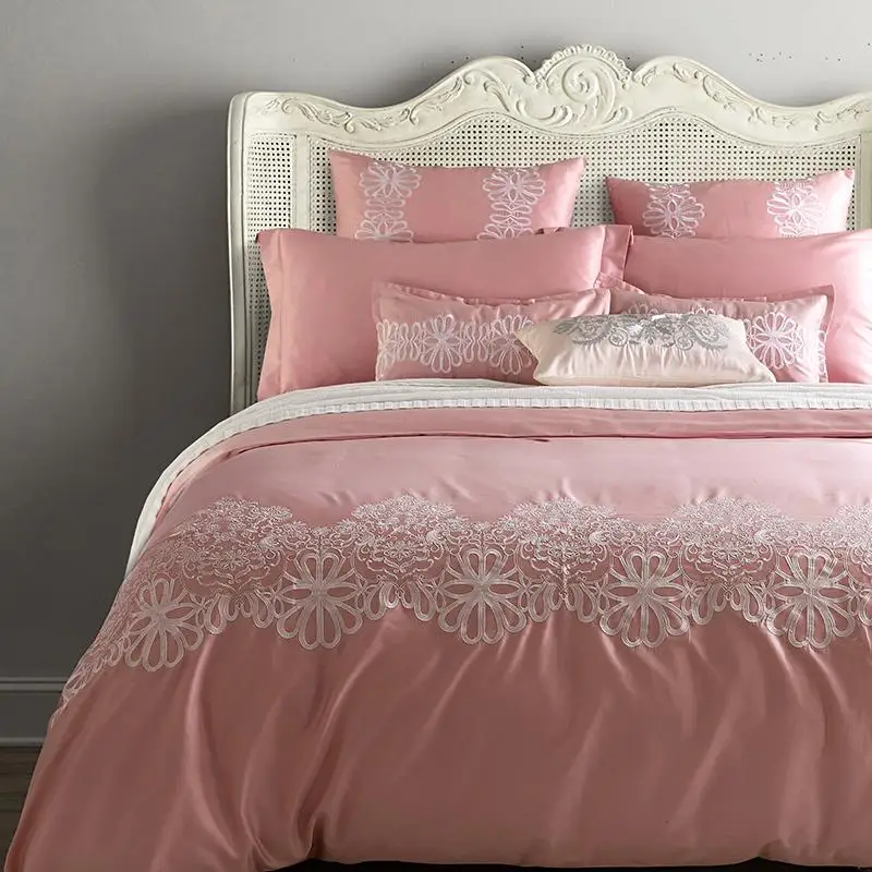 

4/6/7Pcs Luxury Egypt cotton Satin Classic Bedding Set retro Embroidery Duvet Cover Set Bed Sheet Pillowcases Queen King Size