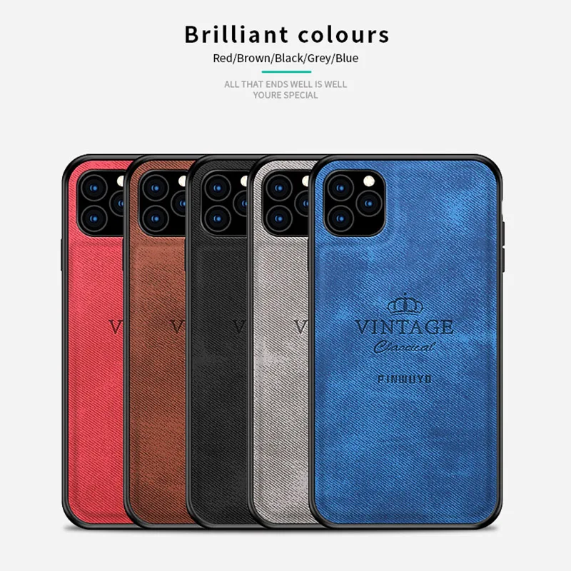 Чехол PINWUYO для iPhone 11 Pro Max чехол тканевый искусственная кожа чехол|Бамперы| |