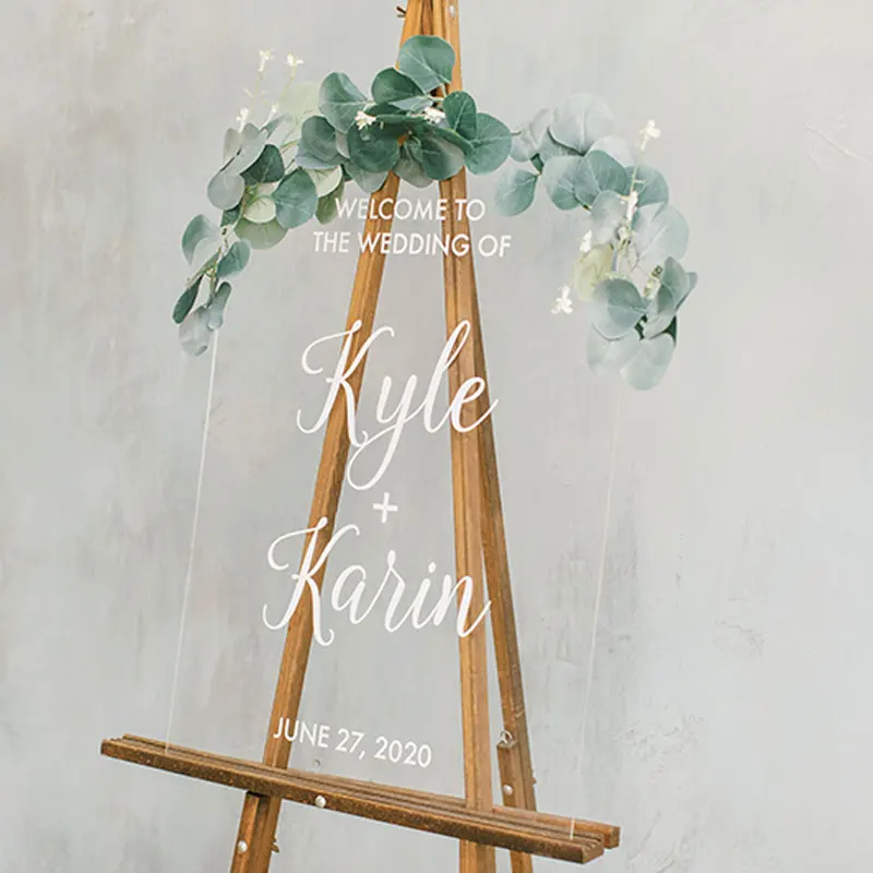 Прозрачная акриловая доска для свадебного торжества знак Добро пожаловать на