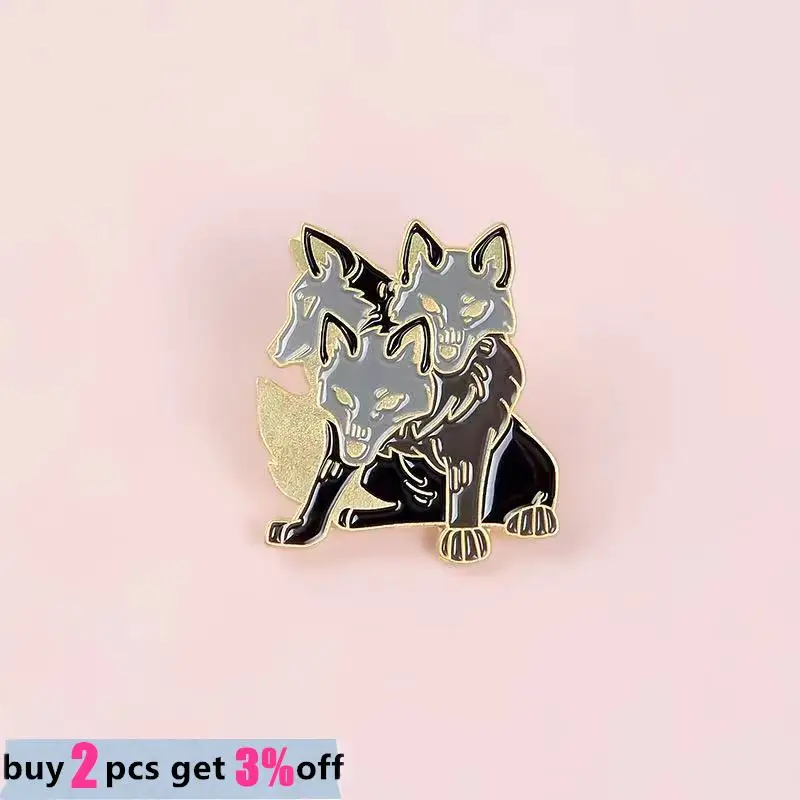 Заказные булавки Cerberus броши в древней греческой мифологии значки металлическая