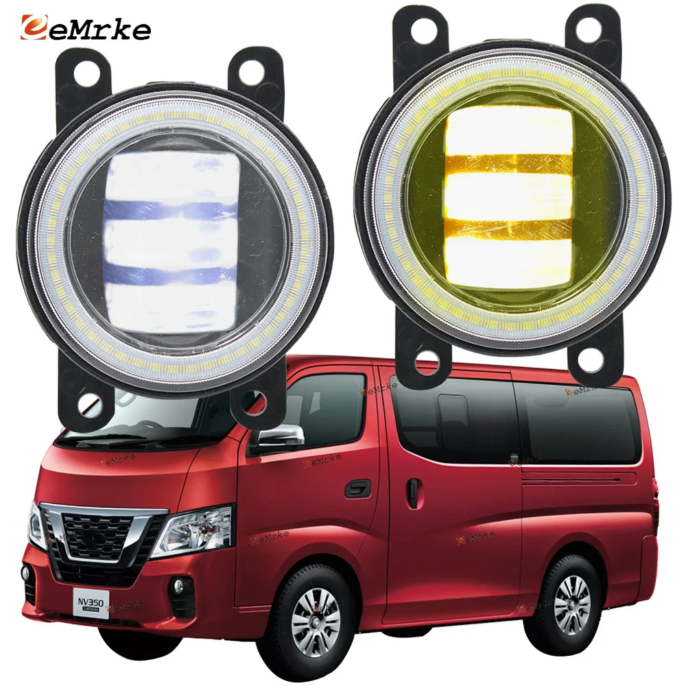 

LED Driving Light for Nissan NV350 Caravan Urvan E26 Facelift 2018 2019 2in1 LED Angel Eye DRL Cut-Line Lens Fog Lights Assembly